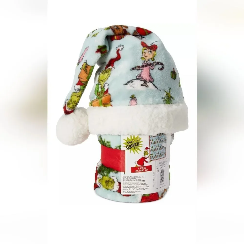 Grinch throw set